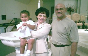 Angie, and Merrill at Grant's Baptism, 12 August 2007
